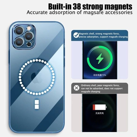 Magsafe  Case for iphone 13  Clear Cover Magnetic - Picture 3 of 7